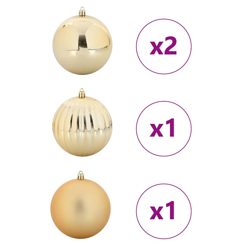 Set di palline di Natale XXL 4 pcs Oro Plastica