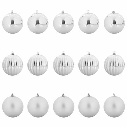 Set di palline di Natale XL 15 pcs Argento Plastica