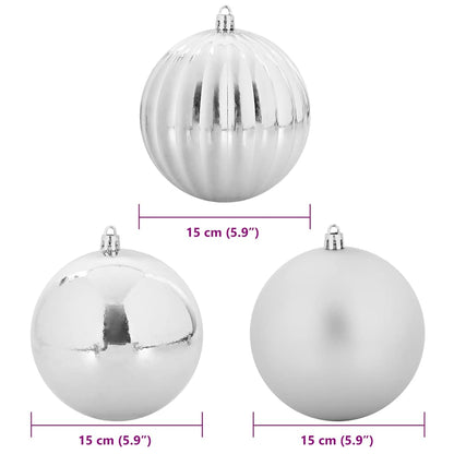 Set di palline di Natale XL 9 pcs Argento Plastica