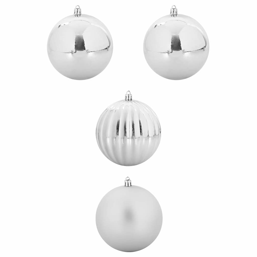 Set di palline di Natale XXL 4 pcs Argento Plastica