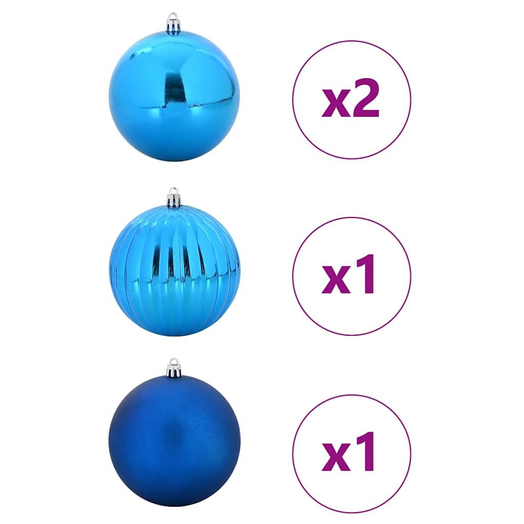 Set di palline di Natale XXL 4 pcs Blu Plastica