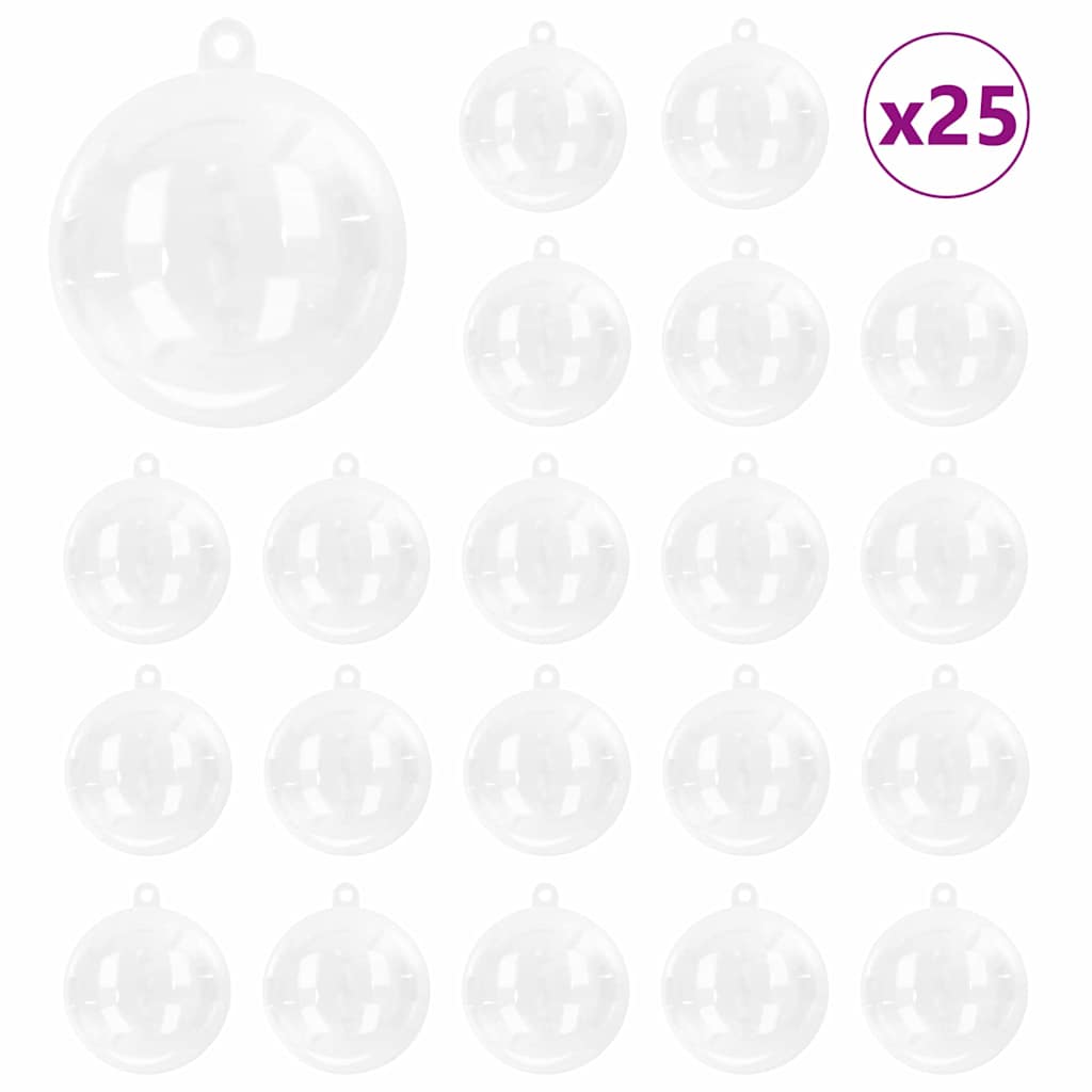 Set di Palle di Natale 25 pcs Trasparente Ã˜ 10 cm
