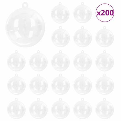 Set di Palle di Natale 200 pcs Trasparente Ã˜ 5 cm