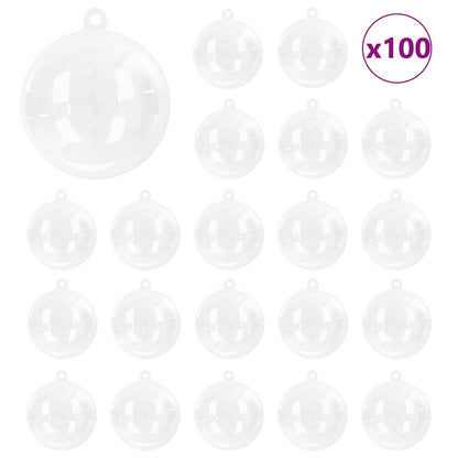 Set di Palle di Natale 100 pcs Trasparente Ã˜ 8 cm
