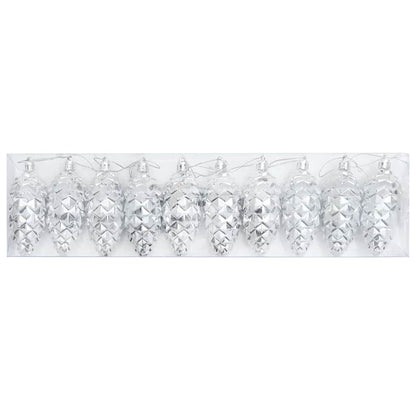 Palla di pino di Natale 40 pcs Argento Plastica