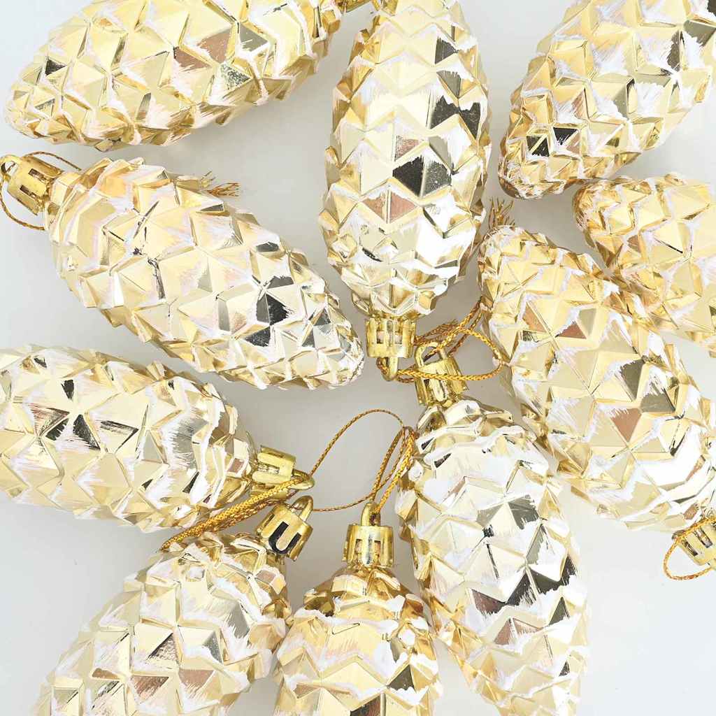 Palla di pino di Natale 40 pcs Oro Plastica