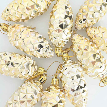 Palla di pino di Natale 40 pcs Oro Plastica