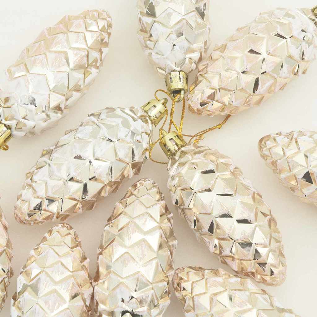 Palla di pino di Natale 40 pcs Champagne Plastica
