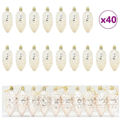 Palla di pino di Natale 40 pcs Champagne Plastica