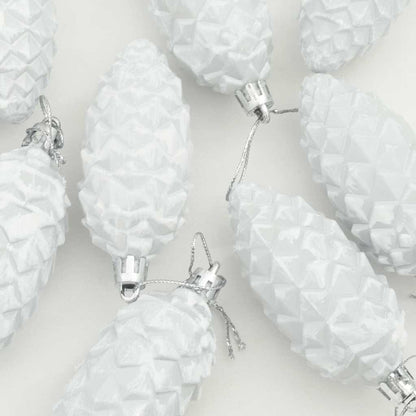 Palla di pino di Natale 40 pcs Bianco Plastica