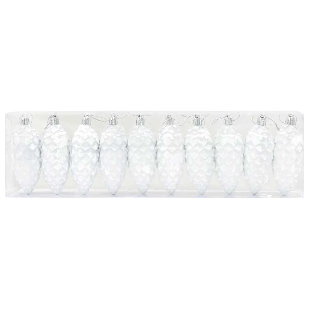 Palla di pino di Natale 40 pcs Bianco Plastica