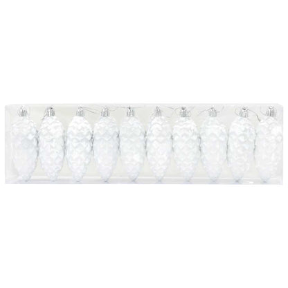 Palla di pino di Natale 40 pcs Bianco Plastica