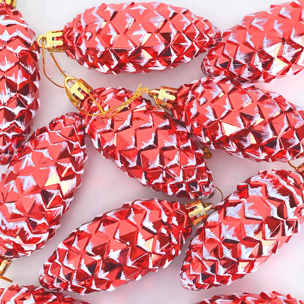 Palla di pino di Natale 40 pcs Rosso Plastica