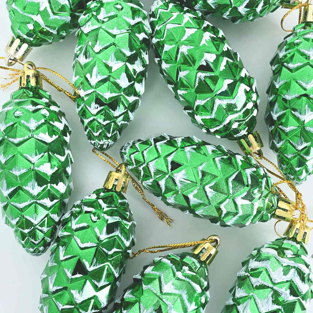 Palla di pino di Natale 40 pcs Verde Plastica