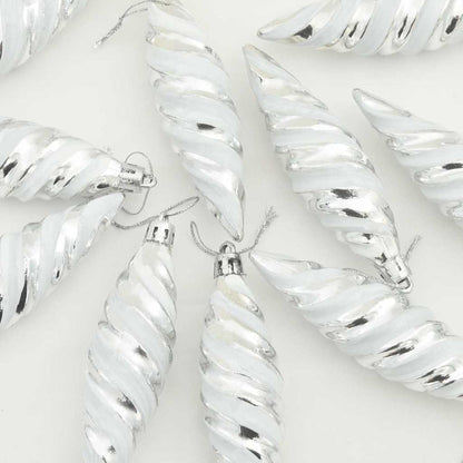 Palla a spirale di Natale 40 pcs Argento Plastica
