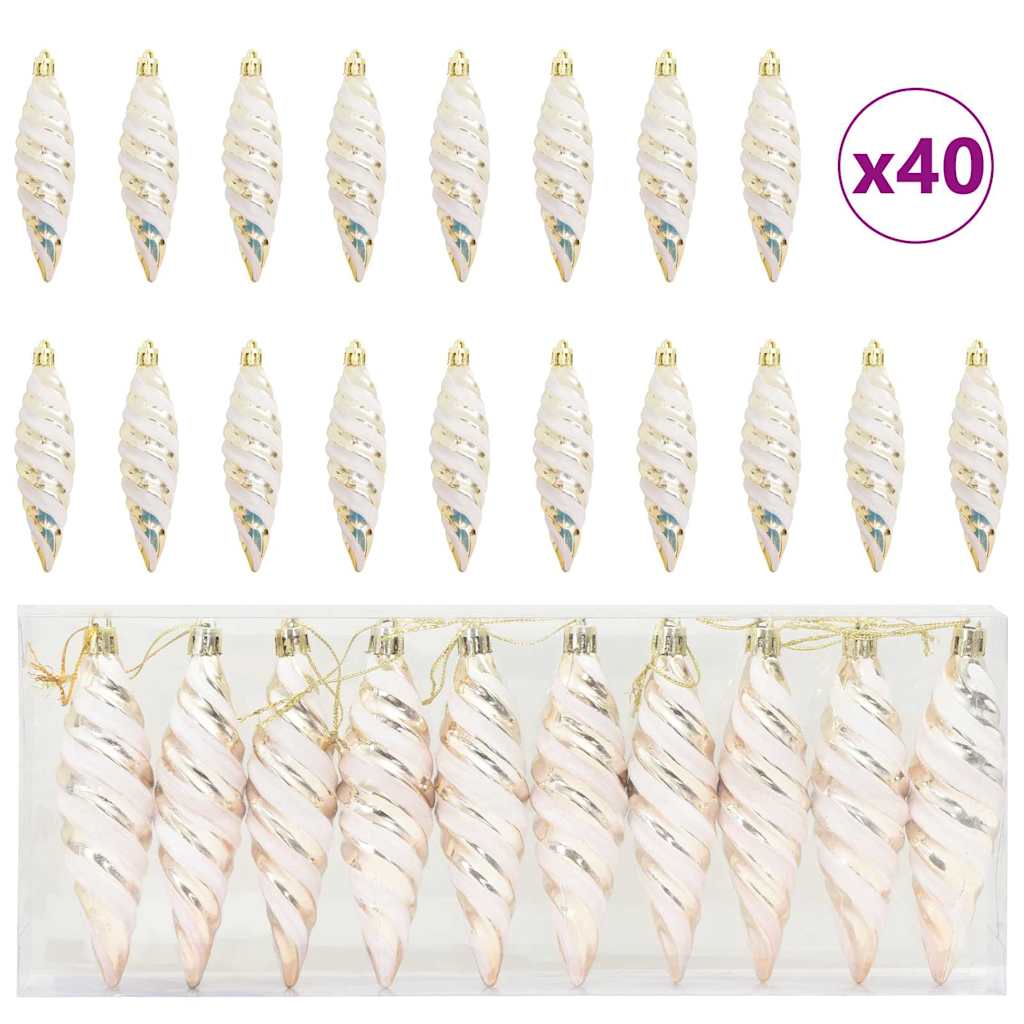 Palla a spirale di Natale 40 pcs Champagne Plastica