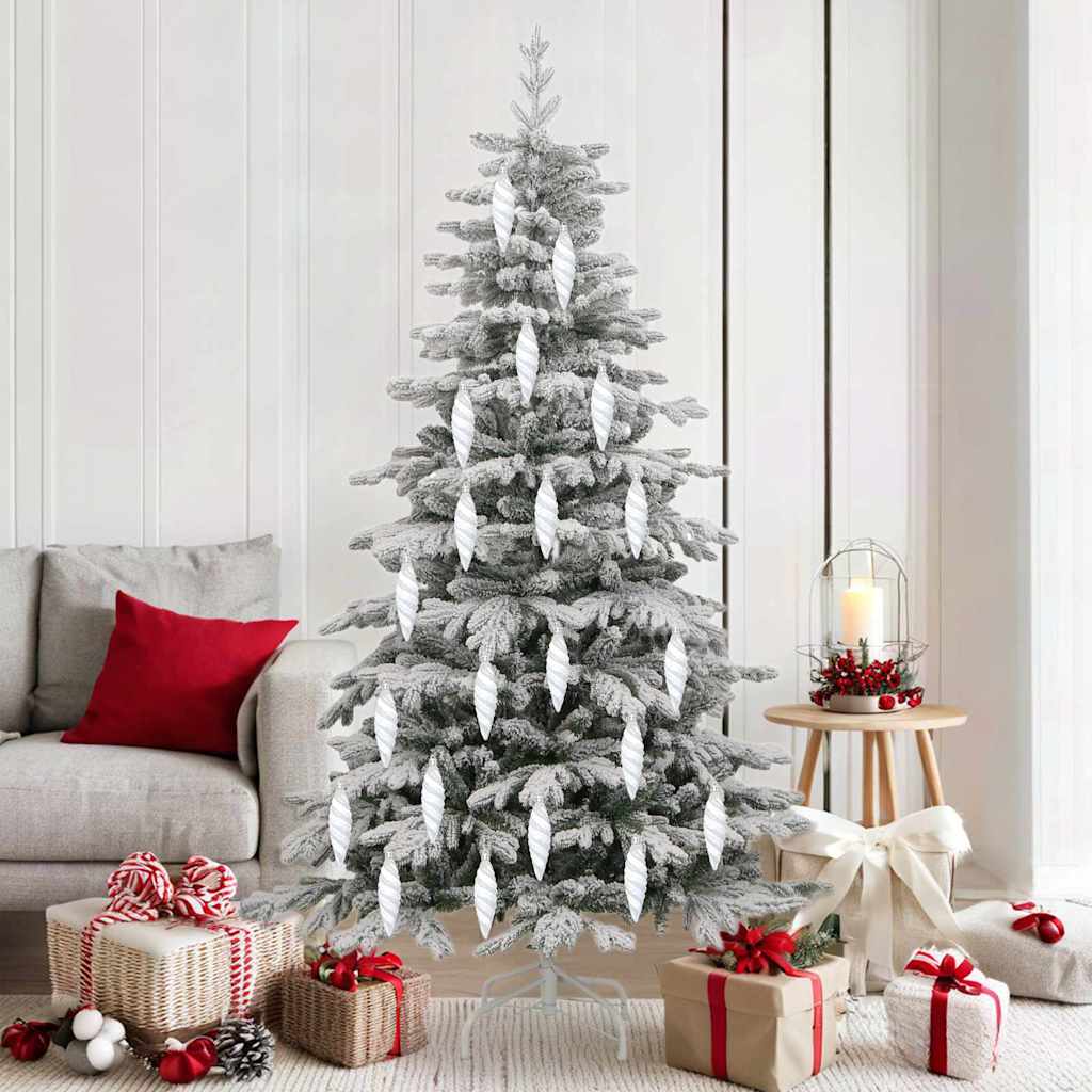 Palla a spirale di Natale 40 pcs Bianco Plastica