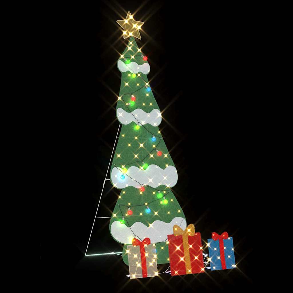 Albero di Natale Illuminato con 3 Scatole Regalo 2D Bianco Caldo