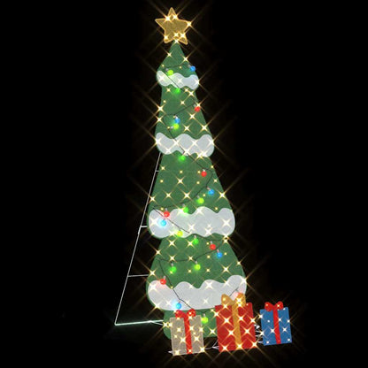 Albero di Natale Illuminato con 3 Scatole Regalo 2D Bianco Caldo