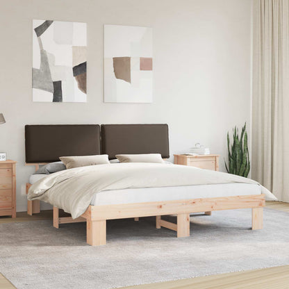 Letto con Testiera Rivestita Talpa 180 x 200 cm Pino massello