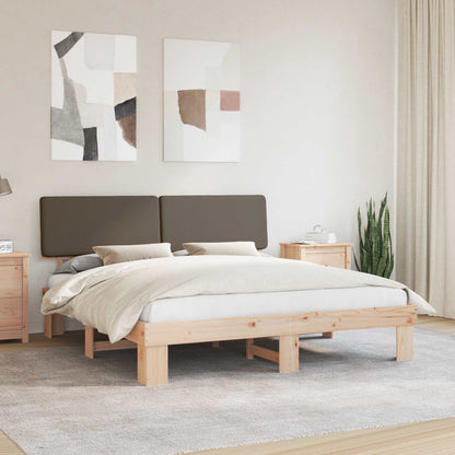 Letto con Testiera Rivestita Talpa 180 x 200 cm Pino massello