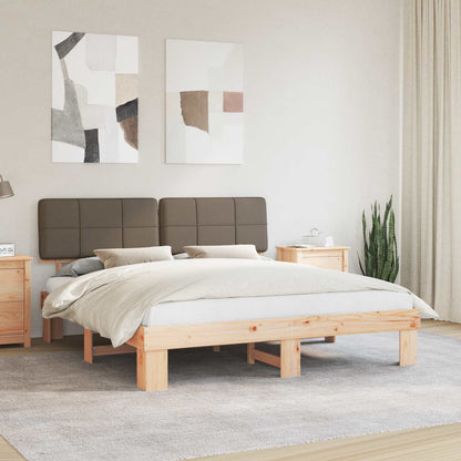 Letto con Testiera Rivestita Talpa 180 x 200 cm Pino massello