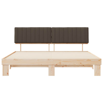 Letto con Testiera Rivestita Talpa 200 x 200 cm Pino massello