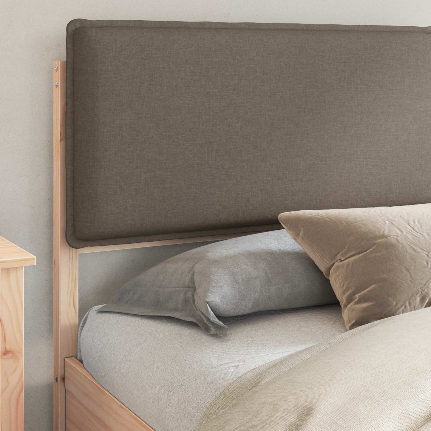 Letto con Testiera Rivestita Talpa 200 x 200 cm Pino massello