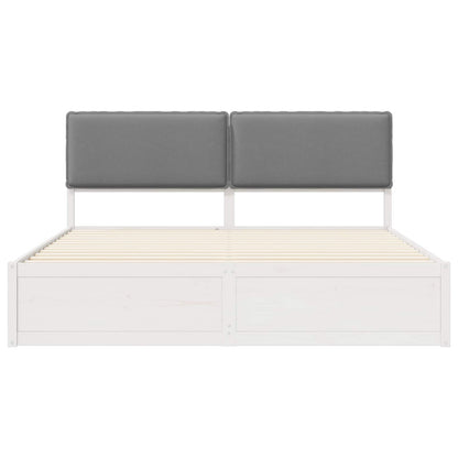 Letto con Testiera Rivestita Grigio chiaro 200 x 200 cm