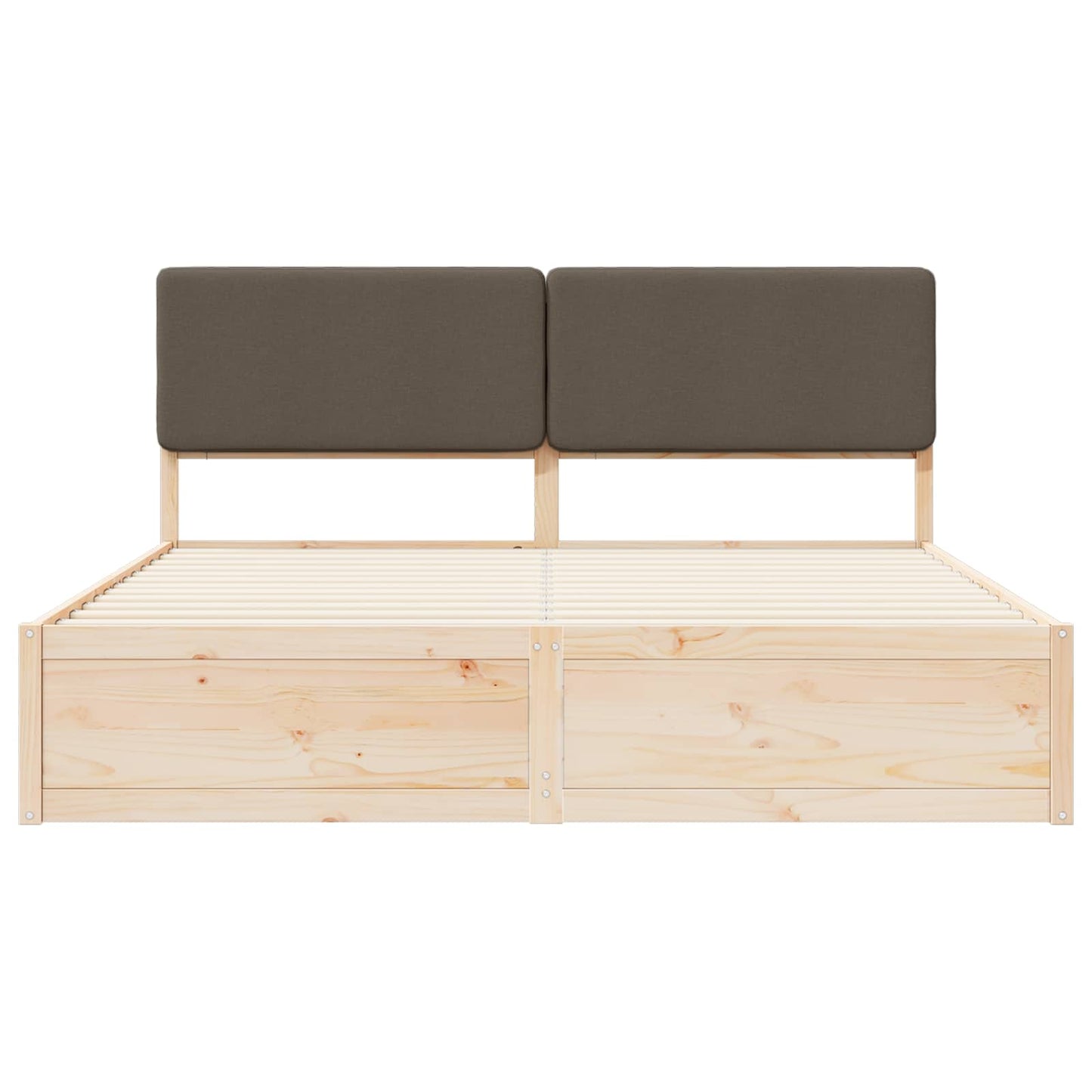 Letto con Testiera Rivestita Talpa 200 x 200 cm Pino massello
