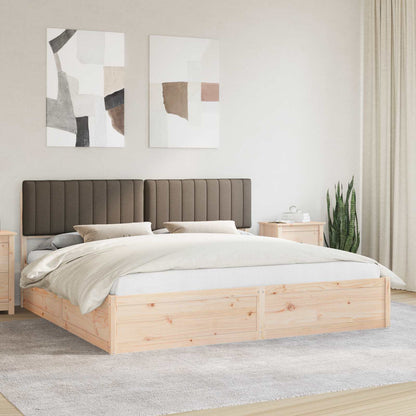 Letto con Testiera Rivestita Talpa 200 x 200 cm Pino massello
