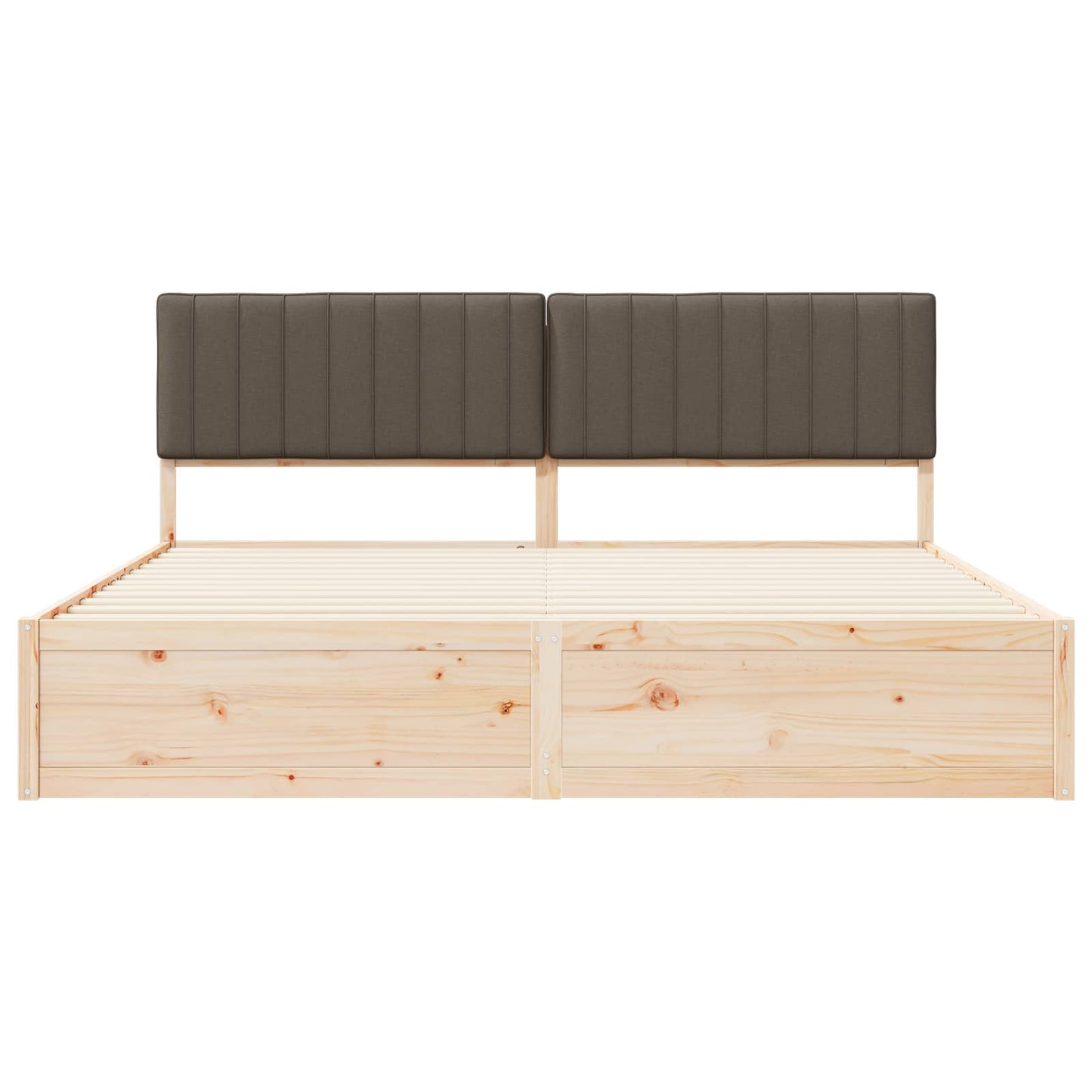 Letto con Testiera Rivestita Talpa 200 x 200 cm Pino massello