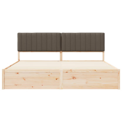 Letto con Testiera Rivestita Talpa 200 x 200 cm Pino massello