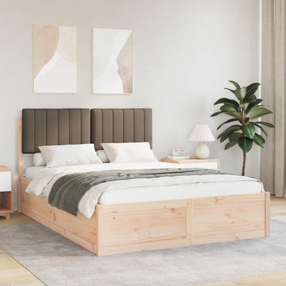 Letto con Testiera Rivestita Talpa 140 x 200 cm Pino massello