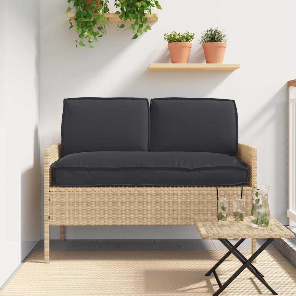 Set di Cuscini 3 pcs Nero Tessuto Oxford