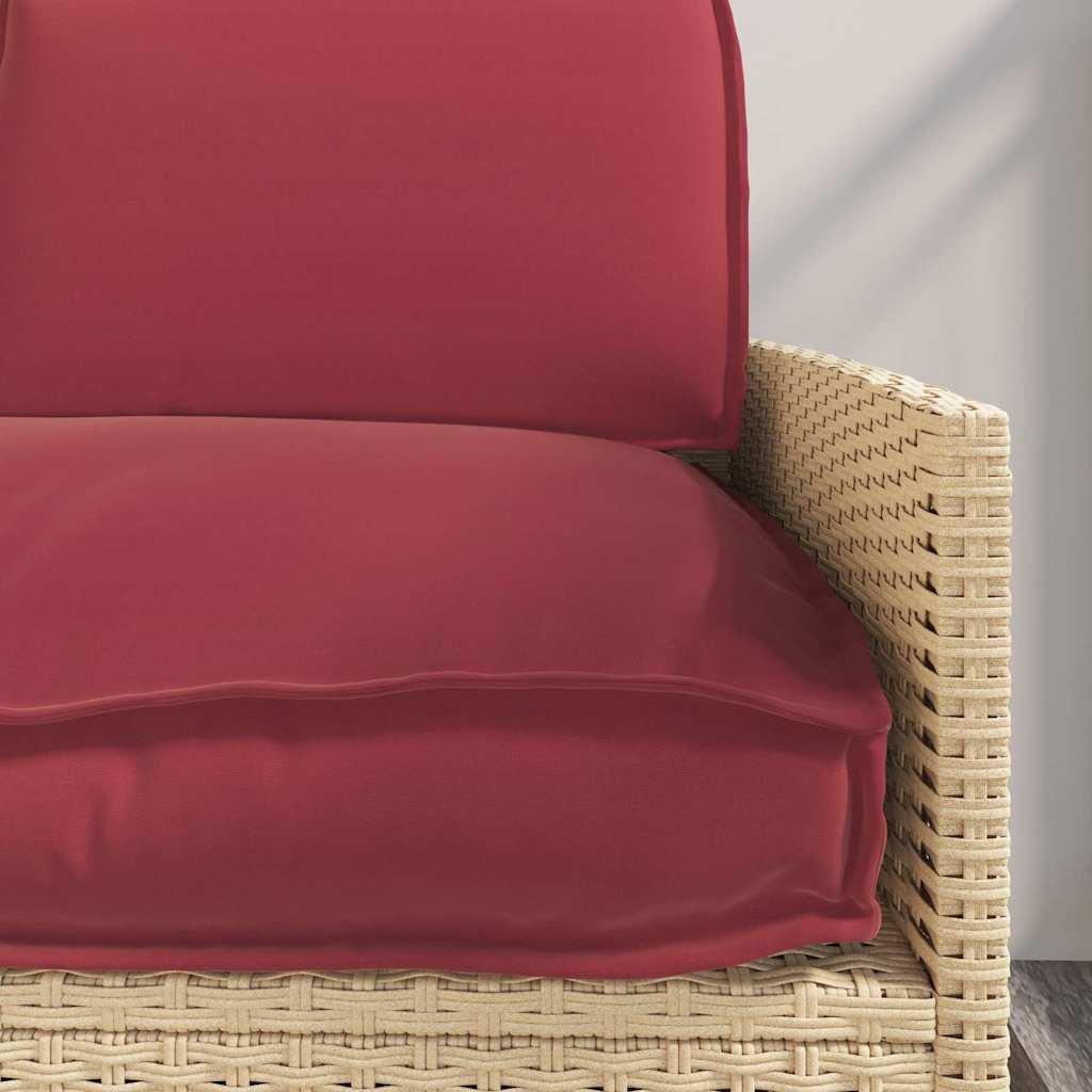 Set di Cuscini 3 pcs Rosso Vino Tessuto Oxford