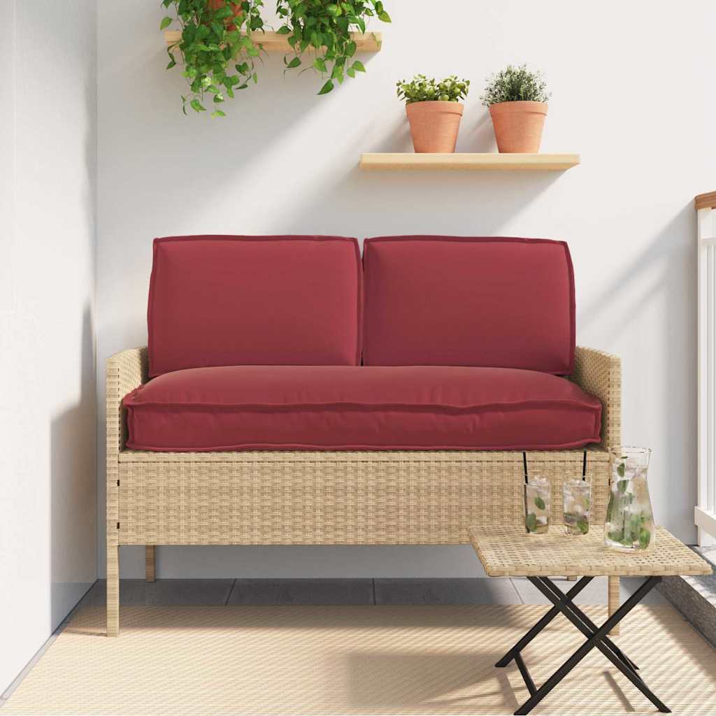 Set di Cuscini 3 pcs Rosso Vino Tessuto Oxford