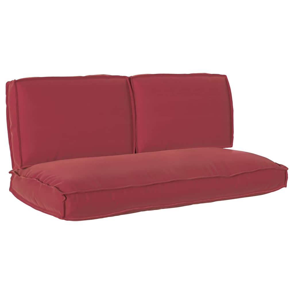 Set di Cuscini 3 pcs Rosso Vino Tessuto Oxford