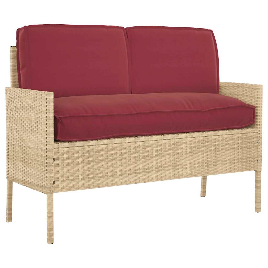 Set di Cuscini 3 pcs Rosso Vino Tessuto Oxford