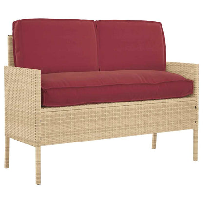 Set di Cuscini 3 pcs Rosso Vino Tessuto Oxford