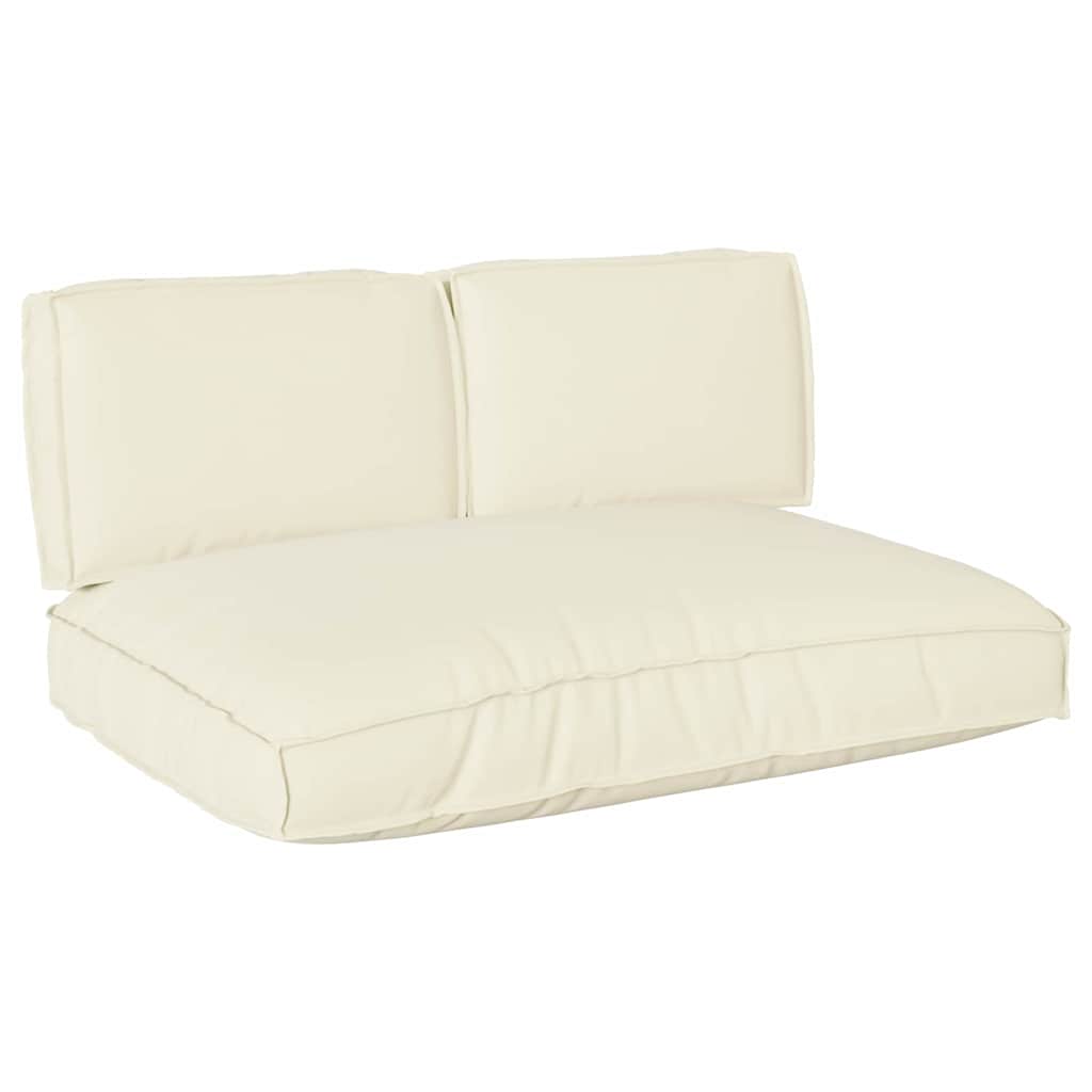 Set di Cuscini 3 pcs Crema Tessuto Oxford