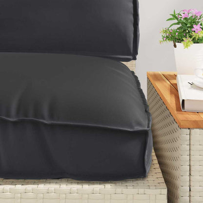 Set di Cuscini 3 pcs Nero Tessuto Oxford