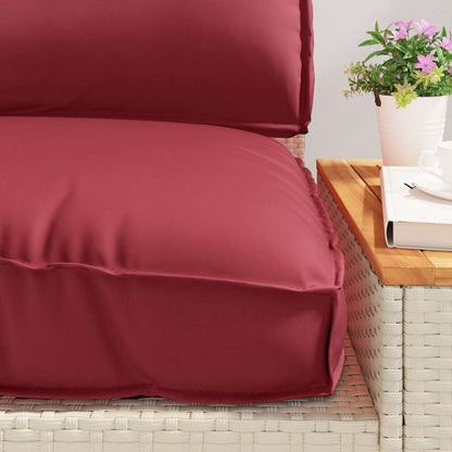 Set di Cuscini 3 pcs Rosso Vino Tessuto Oxford