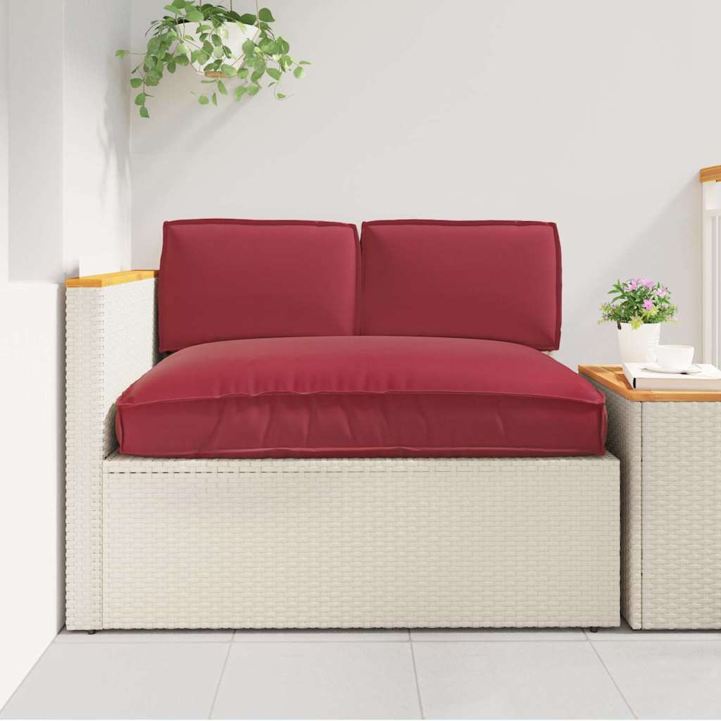 Set di Cuscini 3 pcs Rosso Vino Tessuto Oxford