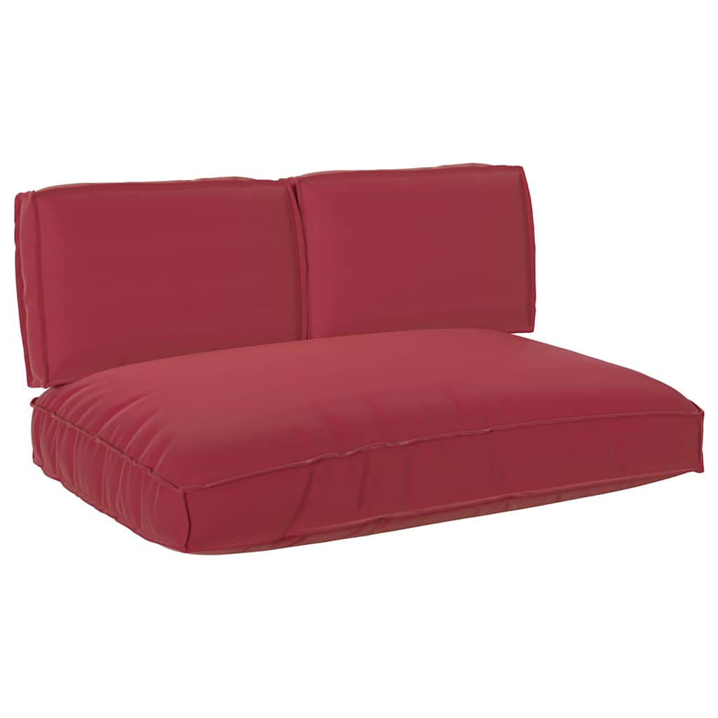 Set di Cuscini 3 pcs Rosso Vino Tessuto Oxford