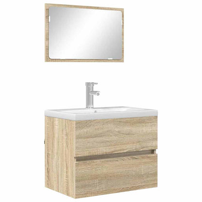 Set di mobili per il bagno Rovere Sonoma Legno multistrato