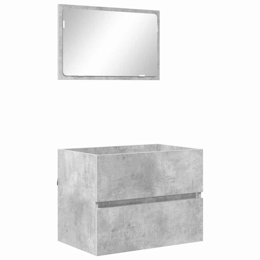 Set di mobili per il bagno Grigio cemento 60 x 38,3 x 45 cm