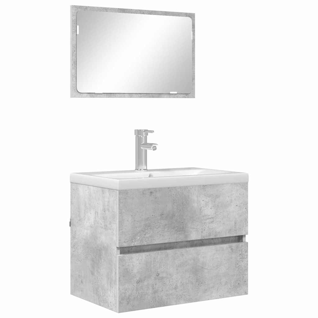 Set di mobili per il bagno Grigio cemento 60 x 38,3 x 45 cm