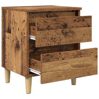 Armadietto per letto con cassetto Legno vecchio 40 x 35 x 50 cm
