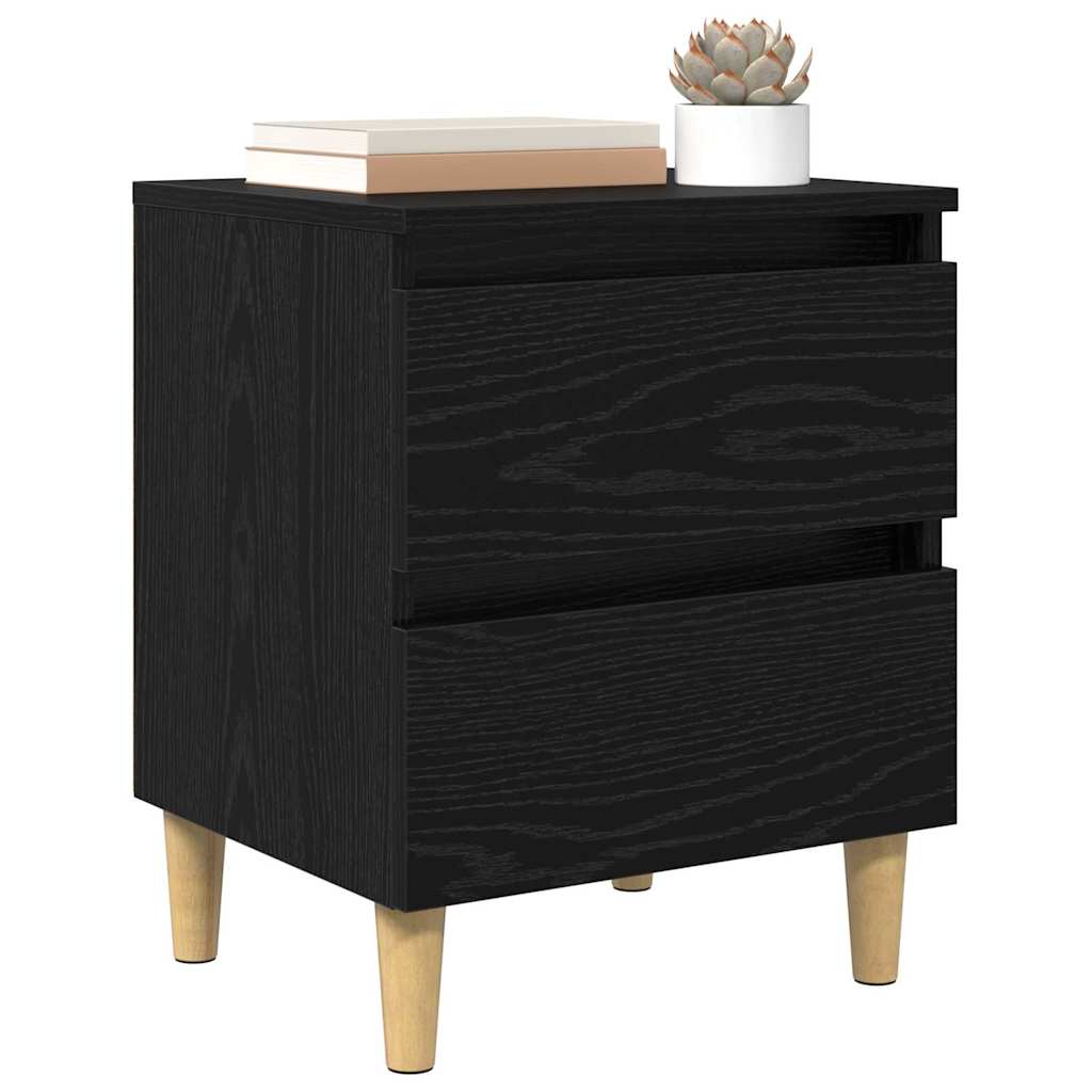 Mobiletti da letto 2 pcs Rovere Nero 40 x 35 x 50 cm